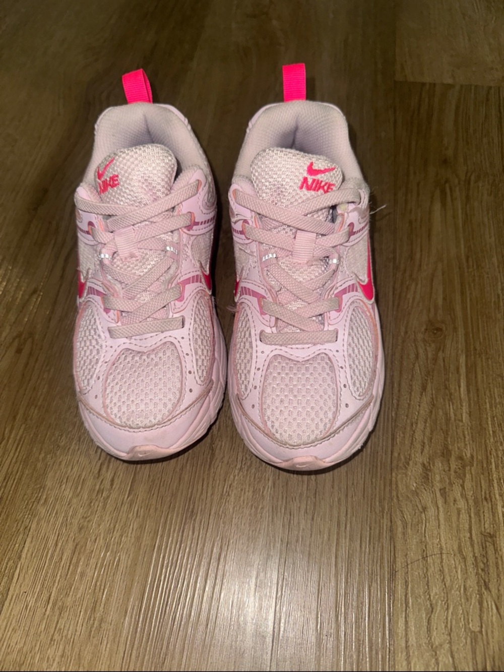 Nike Kids Pink and Hot Pink Mesh Sneakers
